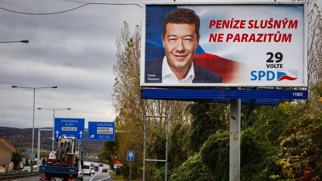 klasický billboard v rámci volební kampaně u hlavní komunikační tepny