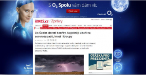 příklad branding online display reklamy na idnes.cz