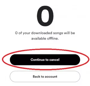Zrušení Spotify na Androidu - krok 4